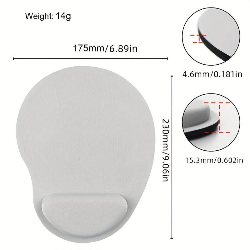 Ergonomic Wrist Rest Mouse Pad with Soft Memory Foam