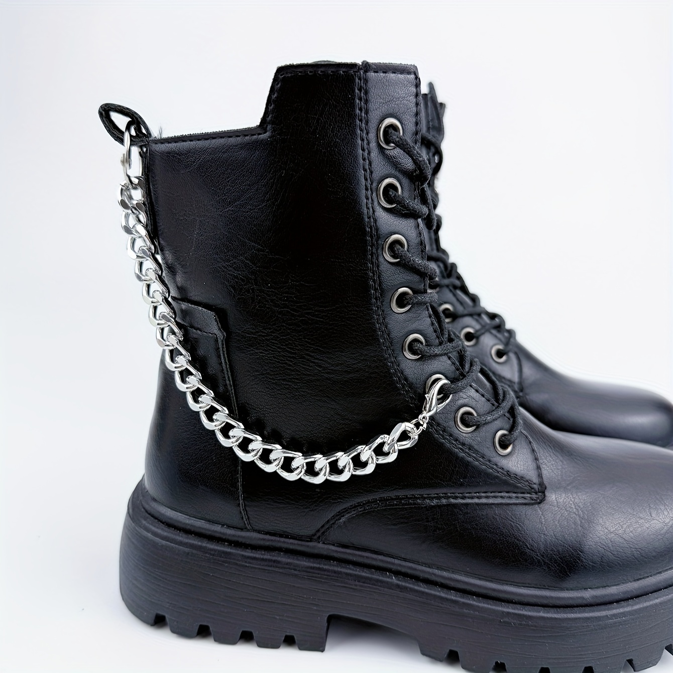 2 rock style boot decorative chains shoe accessories punk - Temu