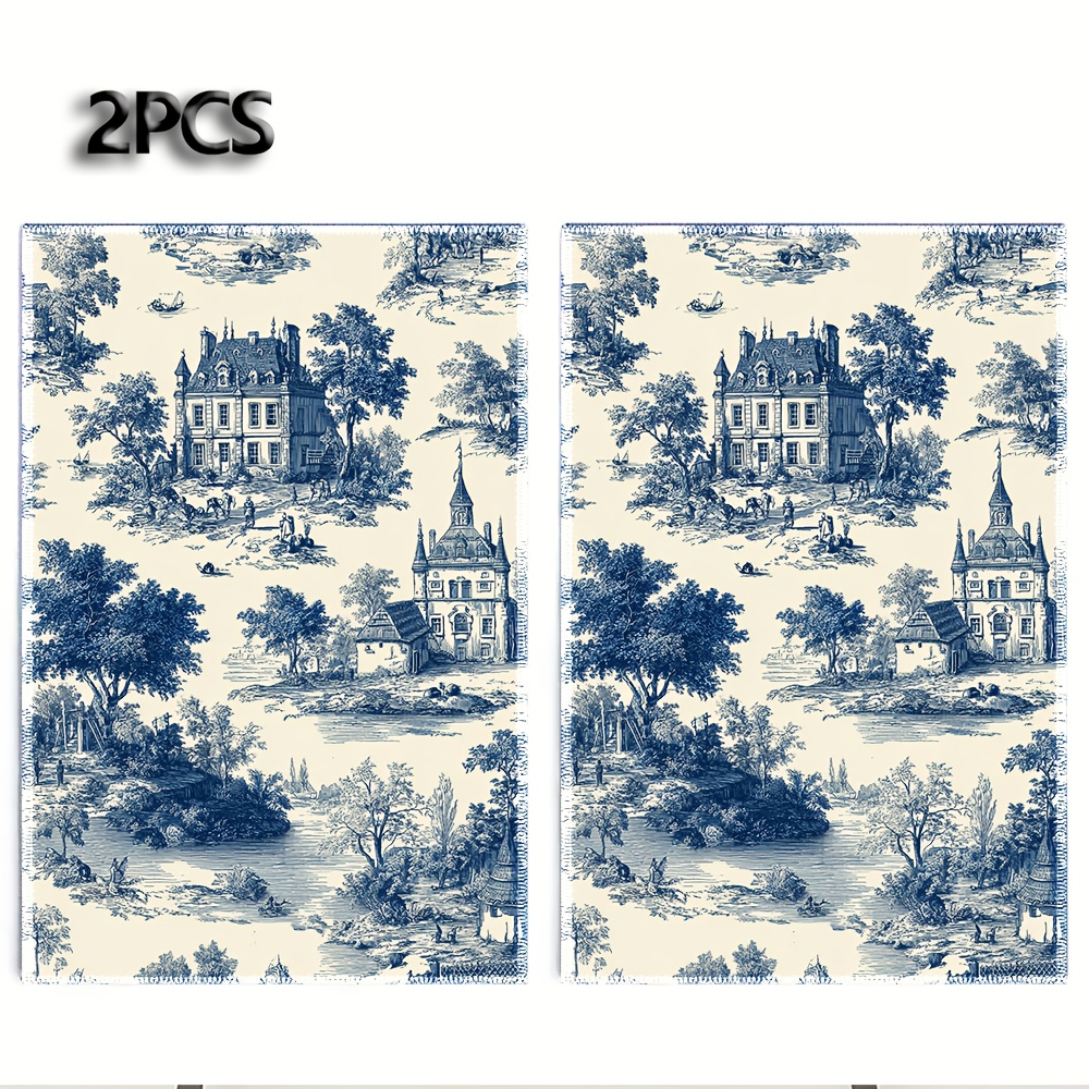 TEMU 2 Pezzi Asciugamani da Cucina Stampa Monofacciale, 16x24 Pollici, Toile De Francese Asciugamani da Cucina per Halloween, Asciugamani Decorativi