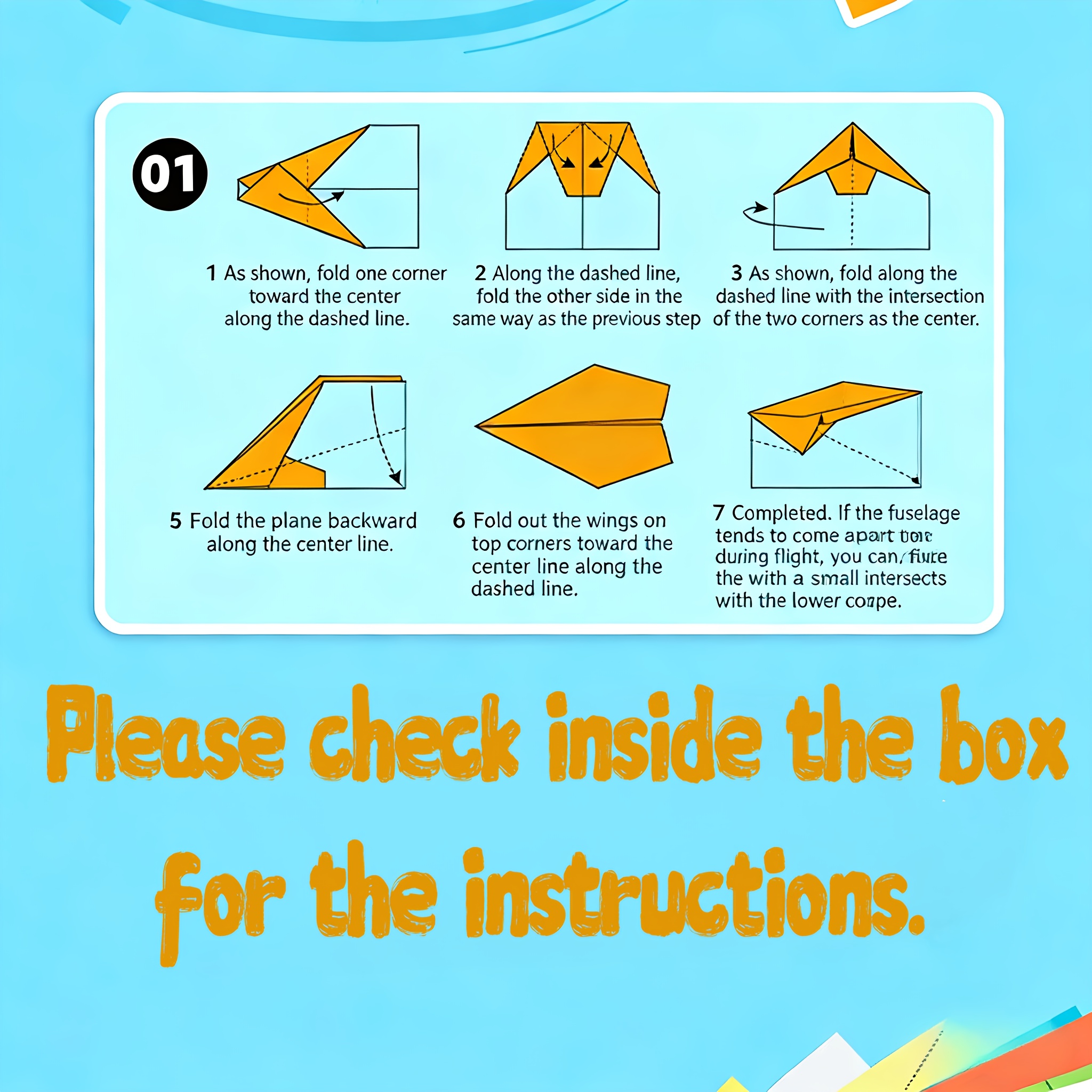 Paper Airplane Folding Set, DIY Creative Craft Kit