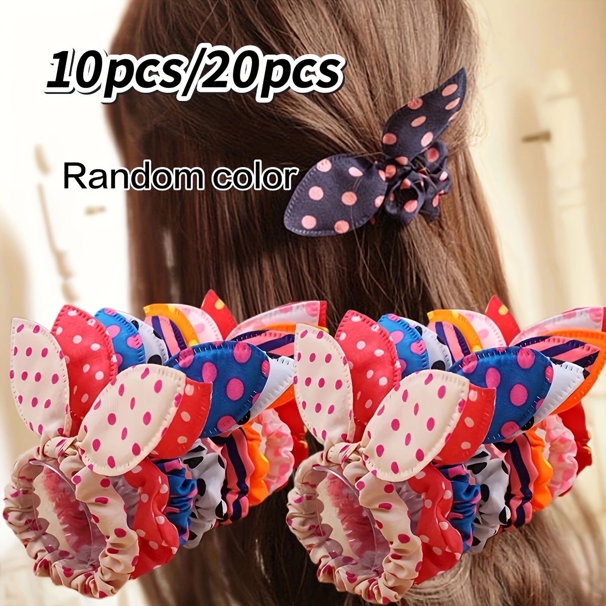 bunny ear hair ties sold on Temu United States display picture 2