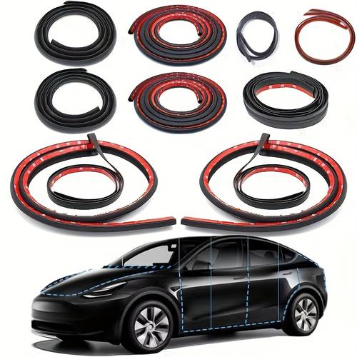 for tesla y car door seal seal to reduce wind noise used for door trunk and a b pillar rubber seal solution precise matching seamless installation long lasting protection high quality rubber durable seal seal kit