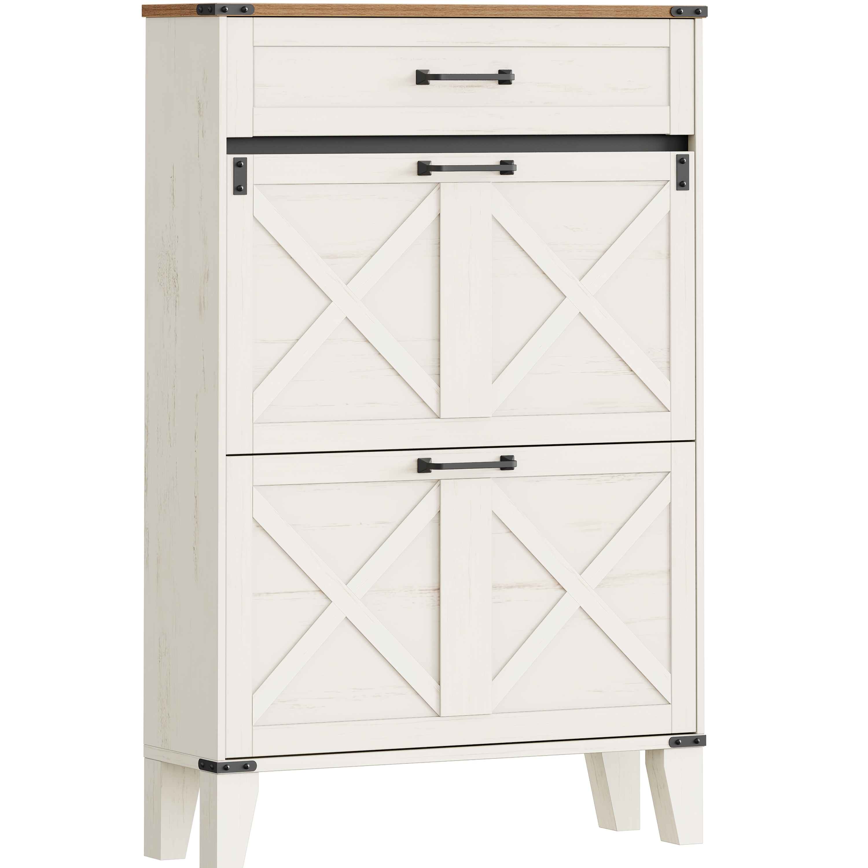 TEMU Shoe Cabinet With 2 Doors, Shoe Rack, Shoe , Narrow, 1 Large Drawer, Adjustable, 16 Pairs, Shoe Storage For Entrance, Hallway, Wardrobe, 24 X 76