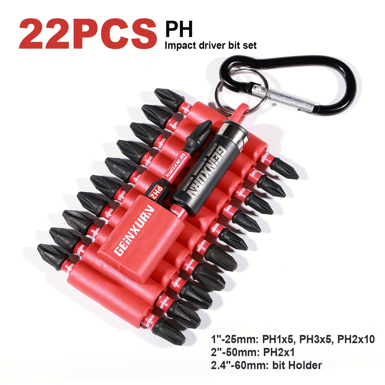 

Christmas Gift, 22pcs Impact Batch Set With Keychain For Carrying, Includes 60mm Connecting Rod