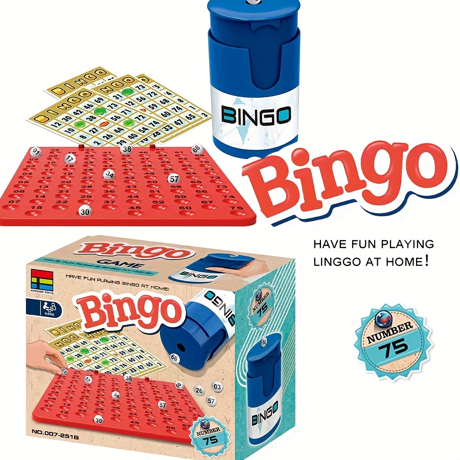Bingo Spel Set Handmatig Geluksklaver BINGO Feestspel - Interactief Familieplezier voor Vrienden, Klassiek Casual Interactief Tafelspel