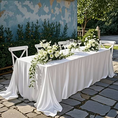 1pc tablecovers satin tablecloth covering satin tablecloth rectangular bright tablecloth smooth fabric tablecloth suitable for weddings banquets parties used for occasions such as weddings dinners meetings