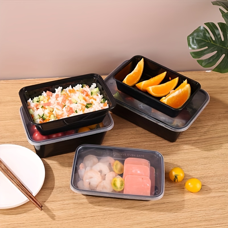 Disposable Food Containers Lids Rectangular Plastic Meal - Temu