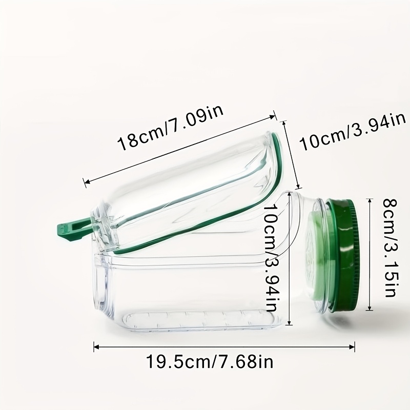 Vatpulk Salad Jar - Salad Pod Mason Jar Side Open With