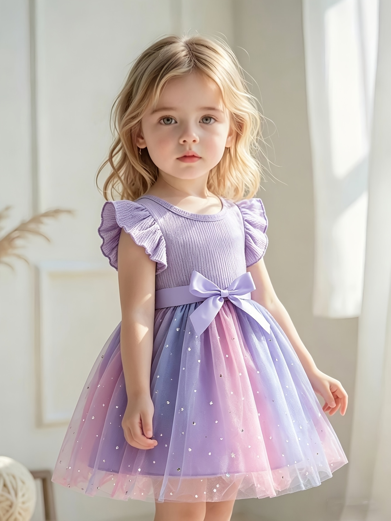 strapless open back dress Sweet Disposition Pastel Striped Flutter Dress