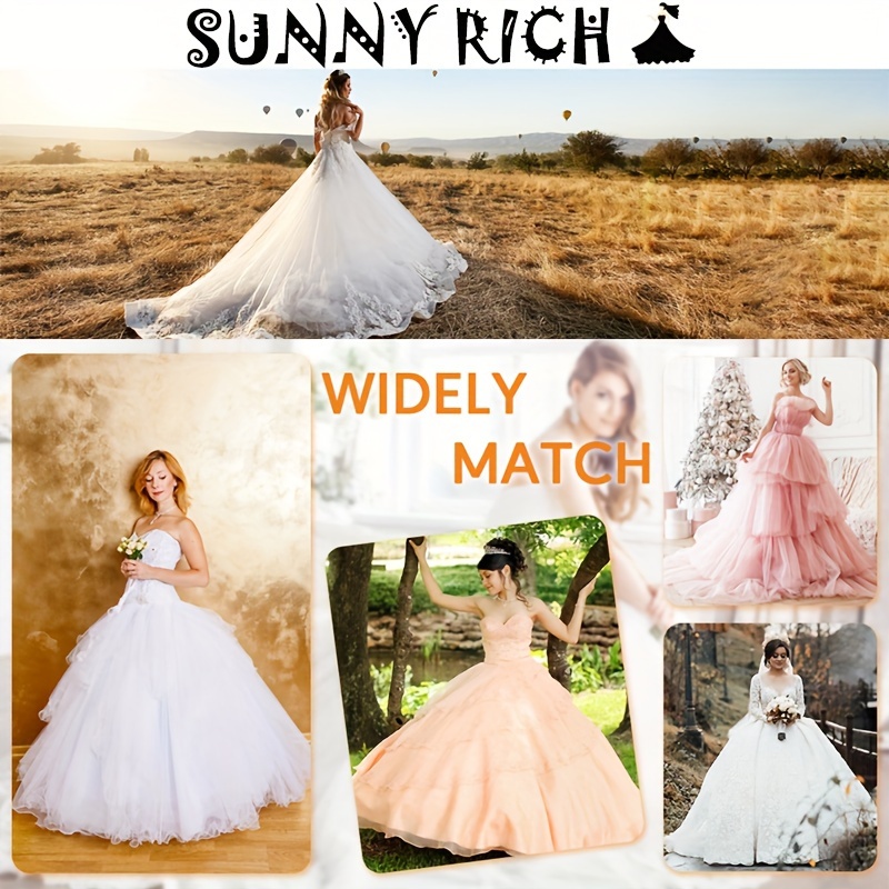 романтичное свадебное платье с 6 кольцами, пышная юбка из полиэстера, ручная стирка, подходит для размеров 2-18, свадебные бальные платья, детали 0