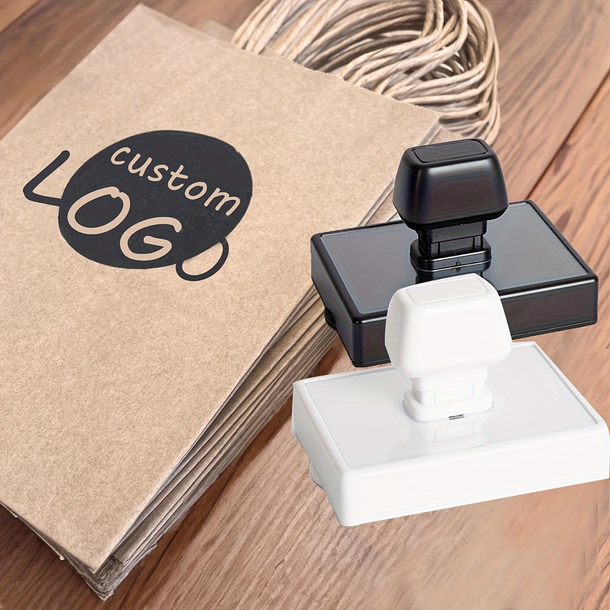 

Custom Stamp In - Personalized Large Seal For Business Packaging, Paper Bags & Boxes - Ideal For Small & Office Use