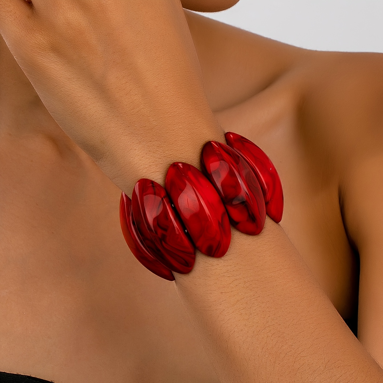E-shop Ein modisches minimalistisches Acryl-Perlen-Stretch-Armband für Damen – ideal für Feiertage, Geburtstage, Dates, Partys, Urlaub, Einkaufen, als