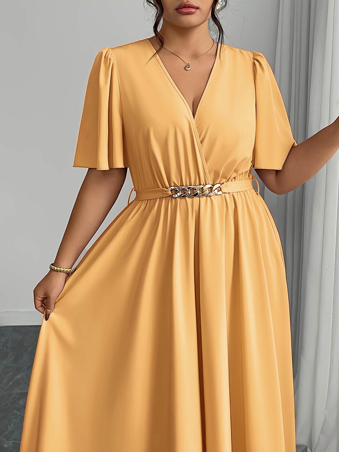 Plus Size - Plus Size - Plus-Size Women'S Stylish And Elegant Dress
