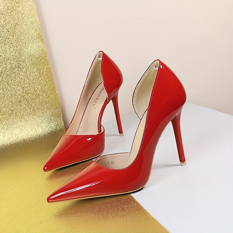womens fashion stiletto high heels simple elegant pumps pointed toe hollow sexy   shoes