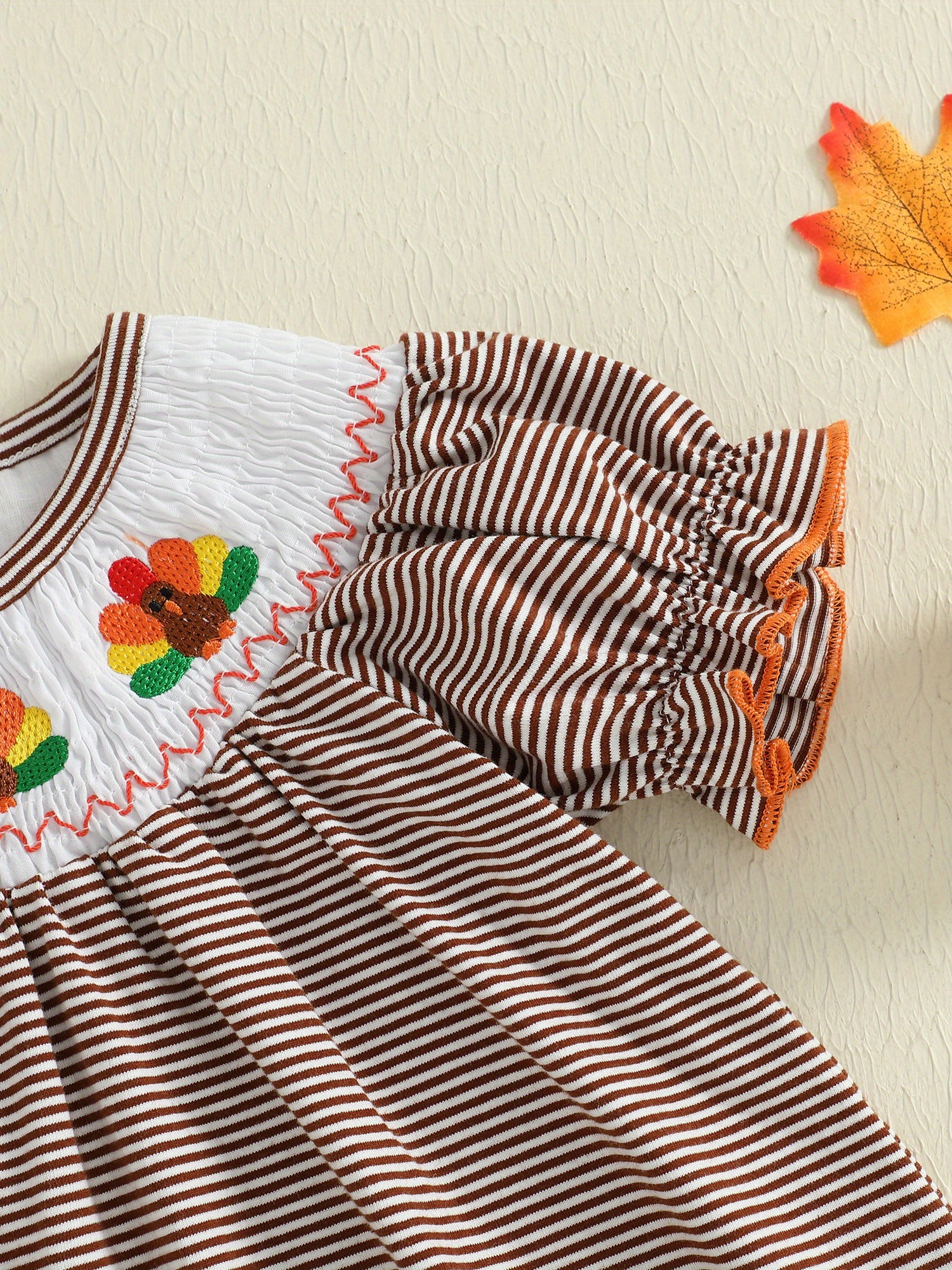 toddler baby girl thanksgiving dress puff short sleeve - Temu