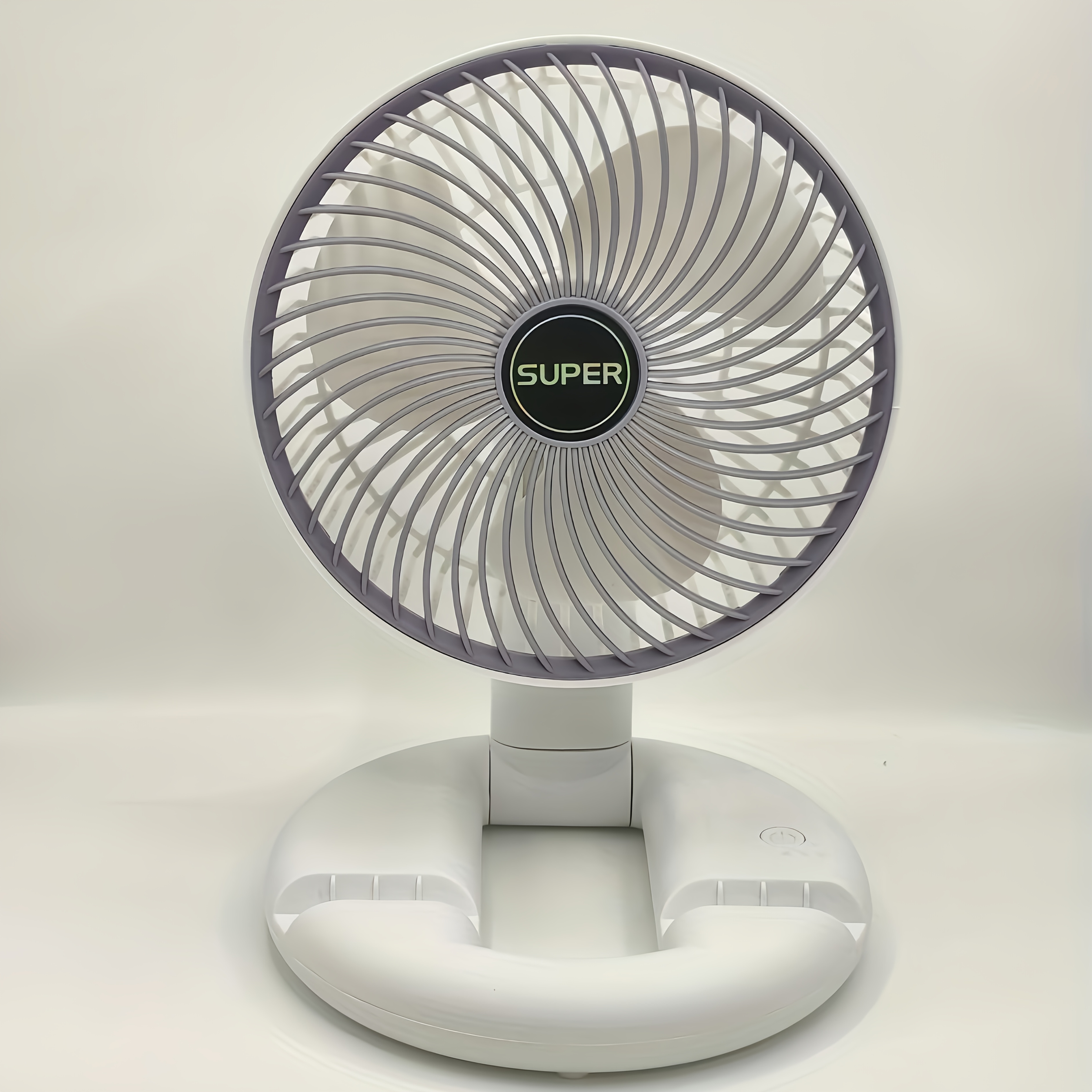 TEMU Folding 2-in-1 Tabletop Wall-mounted Fan, 120-degree , 3-speed Usb Rechargeable Mini Fan, Wide-angle Airflow Motor Bionic 3 , Button-controlled