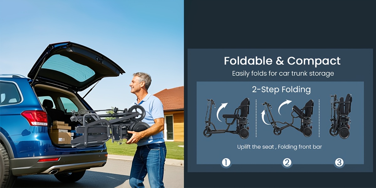 electric scooters for adults and the elderly three wheeled lightweight foldable   with led headlights and backpack cup holder dustproof bagbasket includingcharger     disassembled into lightweight partsperfect   gift Product details 5