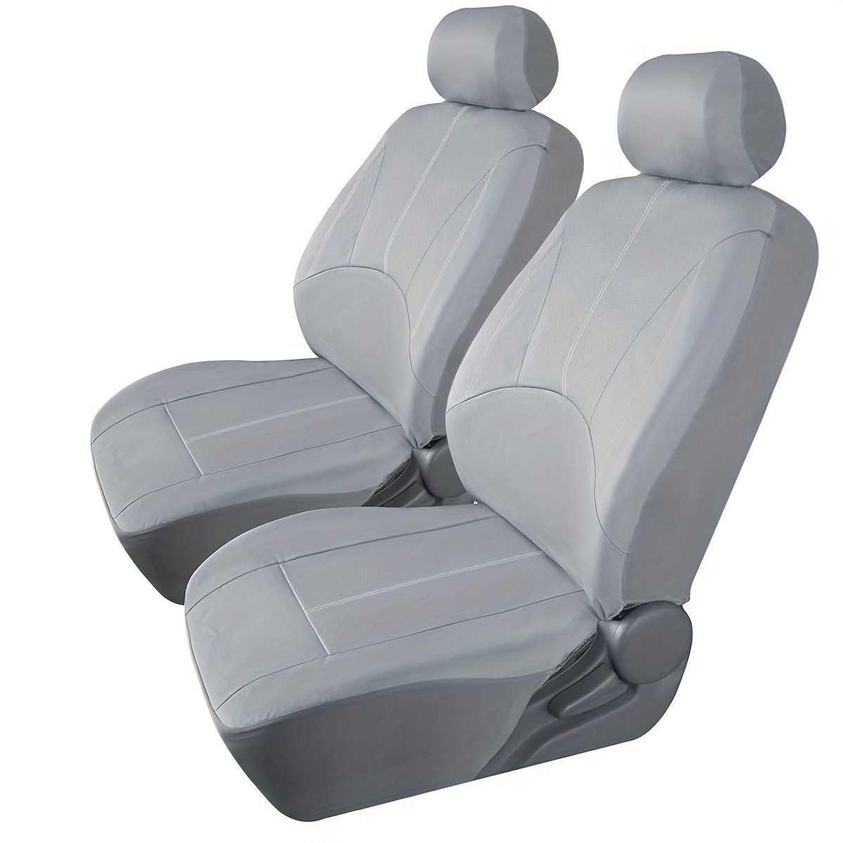 TEMU Perforated Synthetic Leather Car Seat Covers High Quality Front Pair Seat Universal Fit Most Cars Breathable Suitable 2