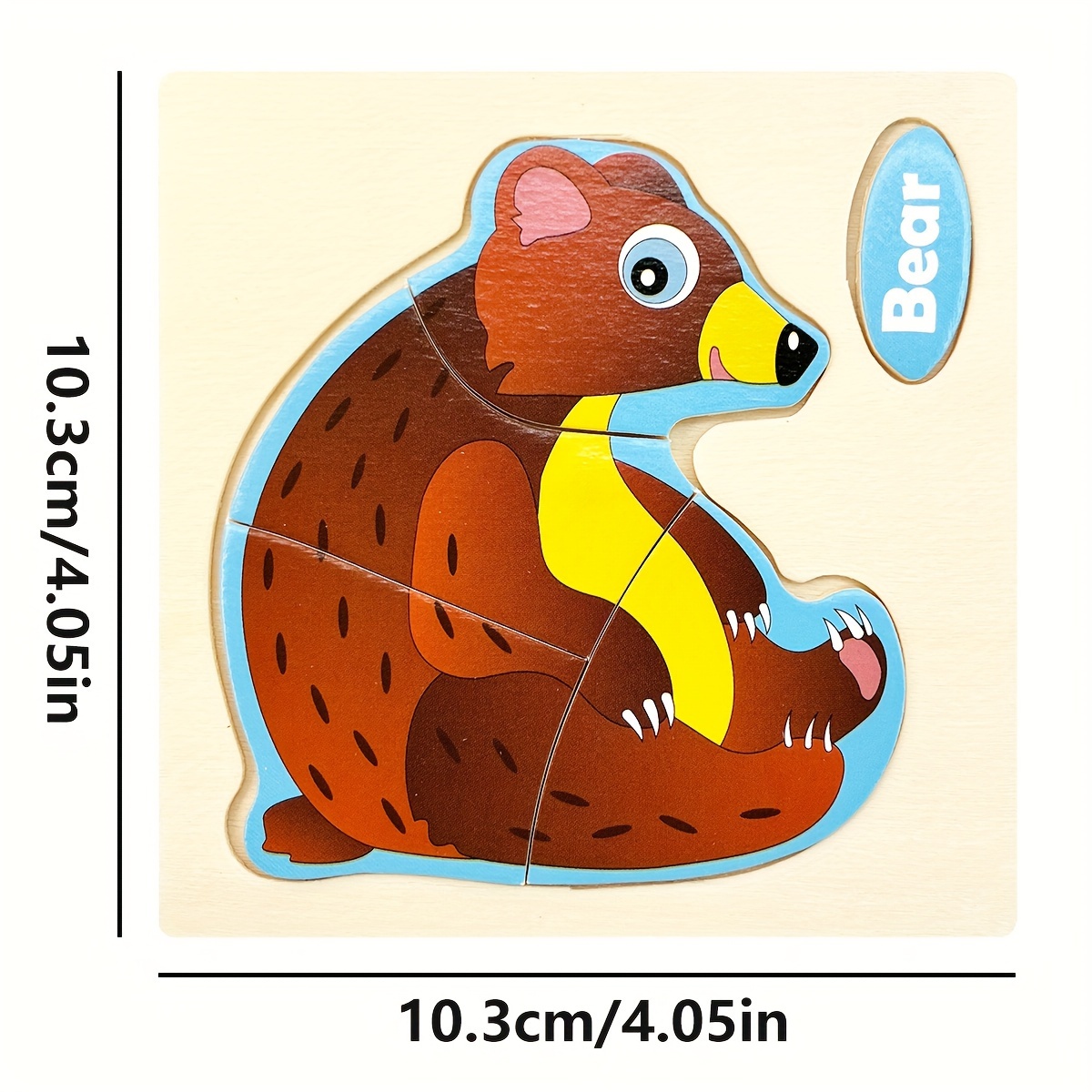 10 5cm 4 13in Small Wooden Jigsaw Puzzle Cartoon Animal Vehicle Puzzles  Game Montessori Kids Early Educational Toys Children - Toys & Games - Temu