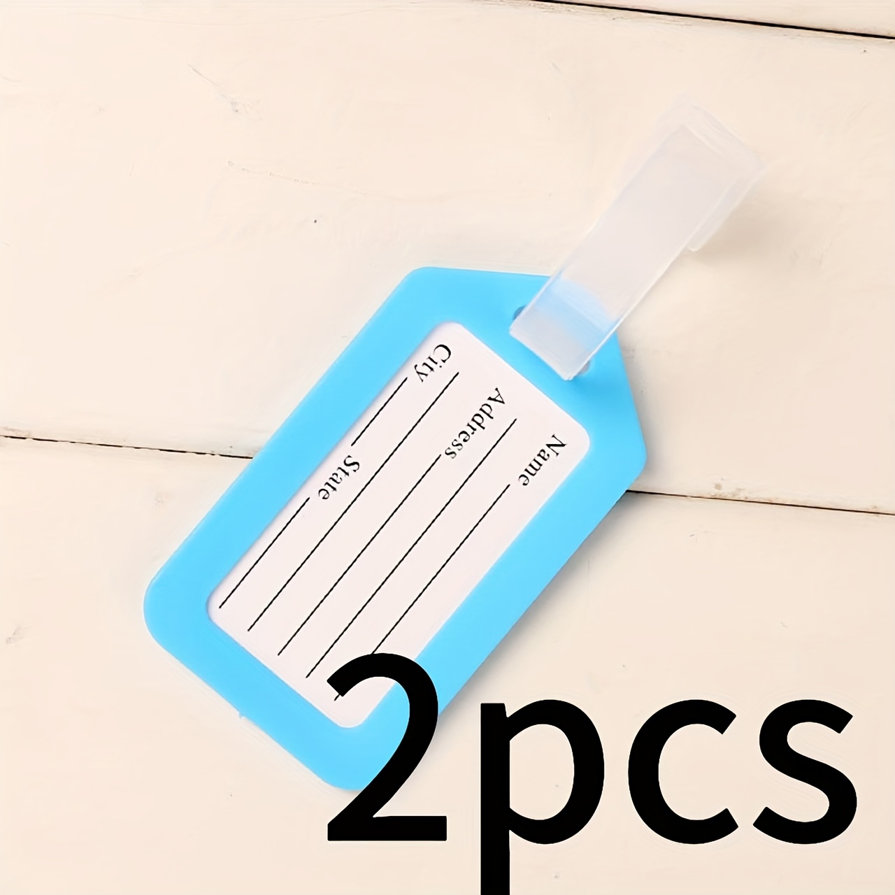 2pcs Plastic PP Luggage Tag for Travel Bag Identification