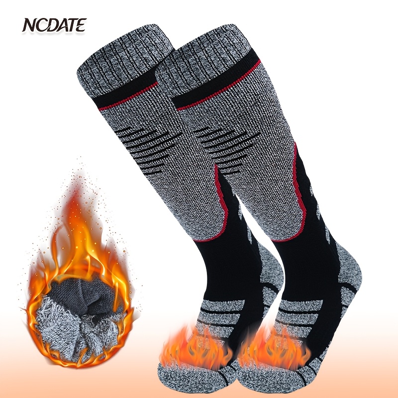 2-Pair Cold-Proof Knee-High Ski Socks for Men