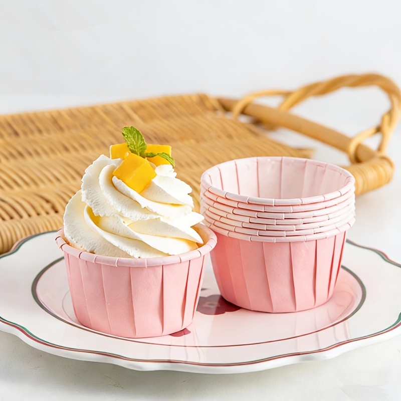 40pcs Pink Baking Cups, Muffin Liners For Bakery , Ideal For Wedding Birthday Party