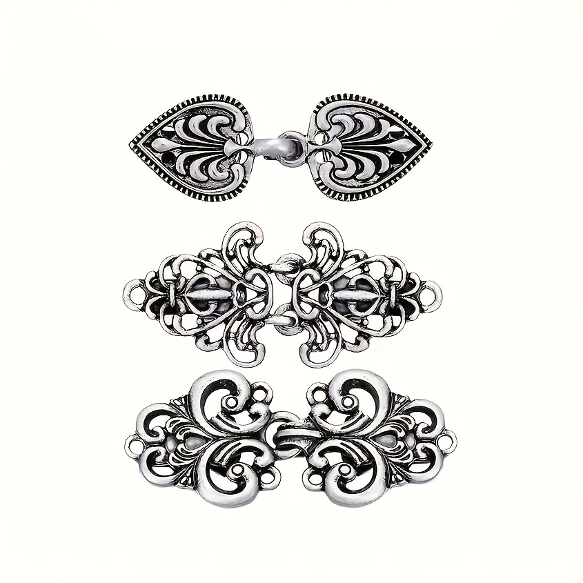 TEMU 3 pezzi Clip per mantello a spirale per , cardigan, abito, scollo a scialle, clip per camicia, clip per bottoni, unisex