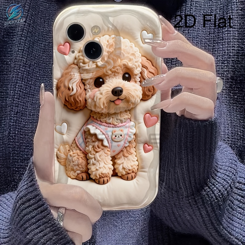 Image of Phone Case - 2d Flat Phone Case: Cute Cartoon Puppy Print Soft Protective Phone Case For Iphone 17/17 Air/17 Pro/17 Pro Max/16/15/14/13/12/11 Pro Max/plus