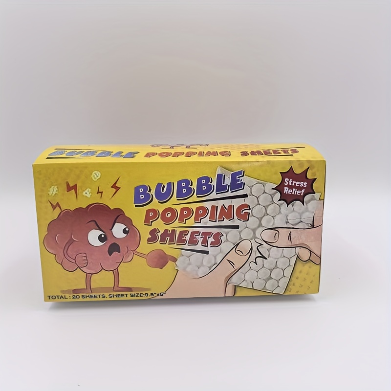 ! Mini Bubble Fun Sheets - Desk Relax Gadget For Office And Party Supplies, Paper Bag, Bubble Film - Release The Pressure - Suitable For