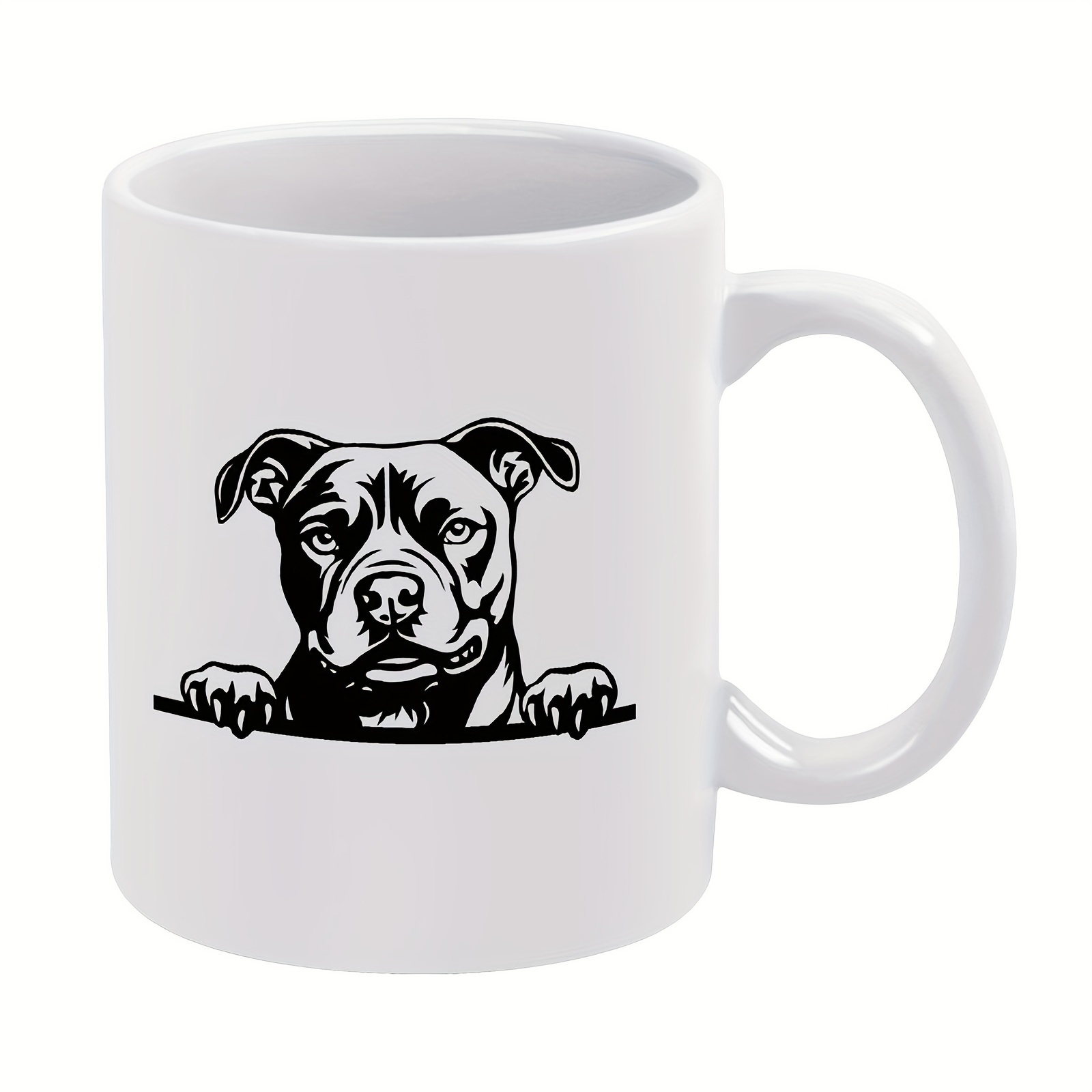 

1pc, 11oz Coffee Mug, Mature American Staffordshire Terrier, Perfect Gift For Friends, Sisters, Colleagues, And Family - Ideal For Coffee Lovers - Ceramic Cup For Birthdays, Parties, And Holidays