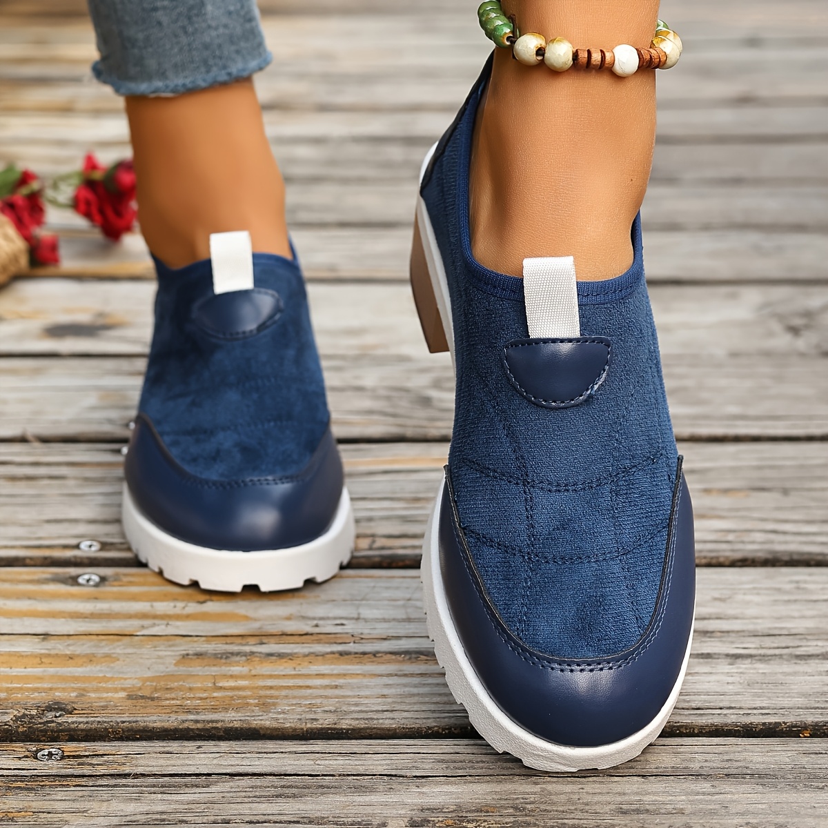 TEMU Chunky Heel Commuter Shoes, Women Shoes