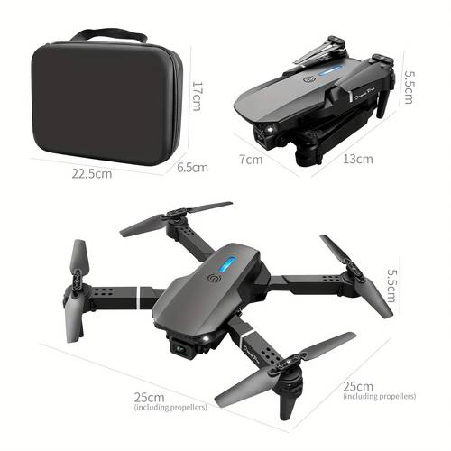 e88 pro max with 4k dual cameras visual remote control with display screen two batteries brushless motor and obstacle avoidance function return led lights foldable with maintenance tools and spare spiral blades usb rechargeable battery 1080p video wi fi suitable for beginners ideal gift for easter