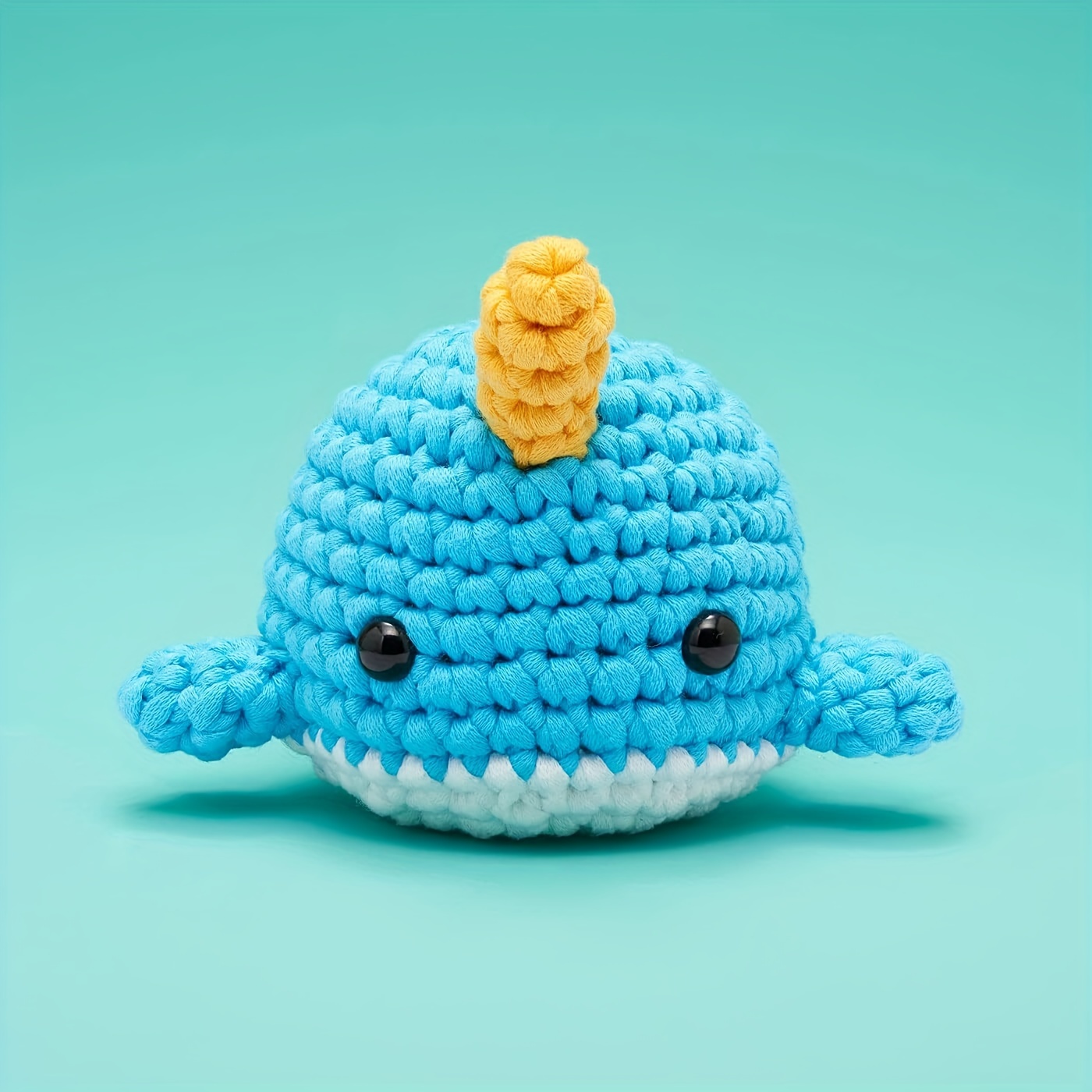 

Bjørn The Narwhal Easy Peasy Beginner Crochet Kit With Step-by-step Video Tutorials - Blue Fabric Yarn Craft Set For All Seasons