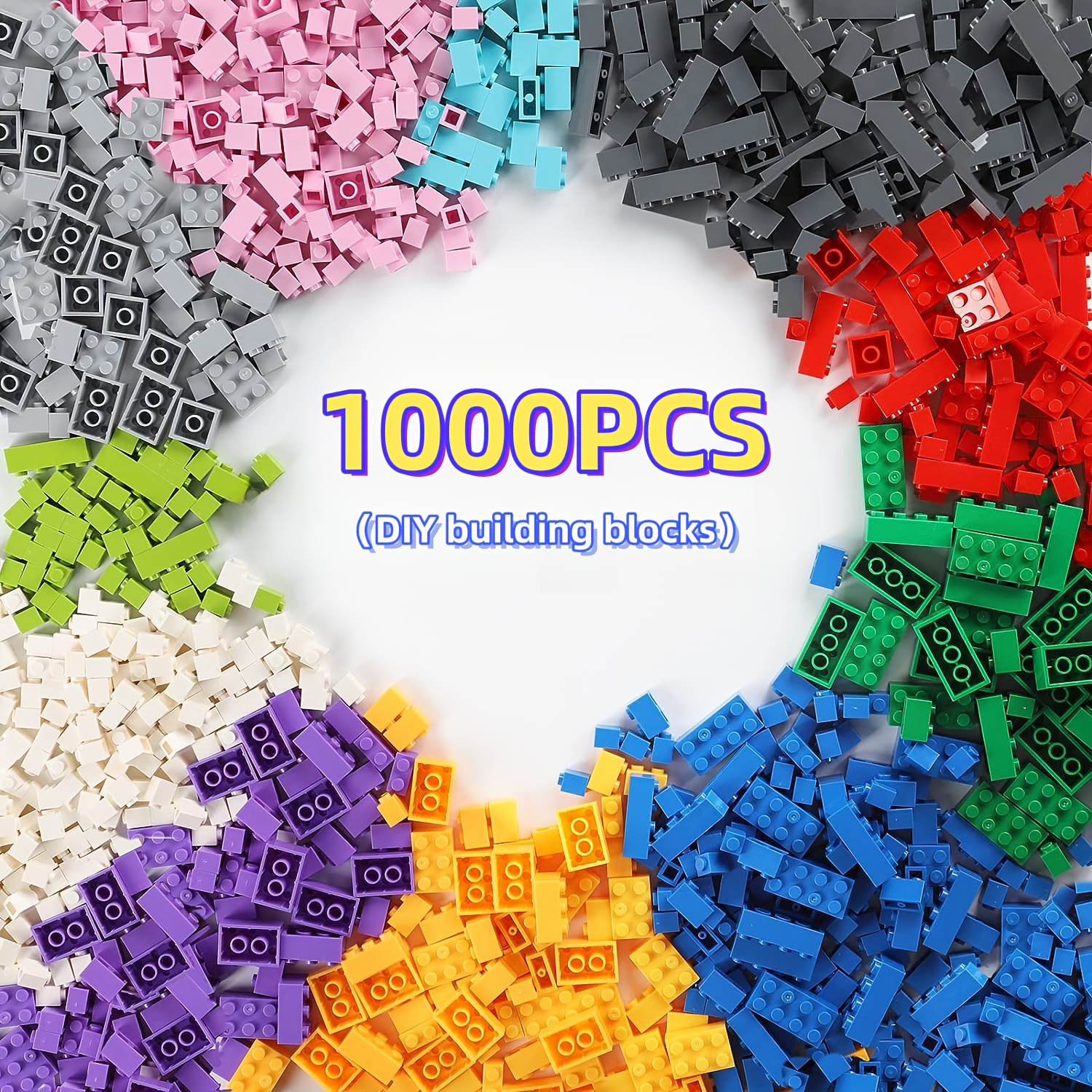 

1000 Particles/bag Classic Creative Building Blocks, Basic Assembly Building Blocks, Fun Diy Assembly Toys, Inspire Creativity And Imagination, Classroom Prizes, Birthday Gifts, Holiday Gifts
