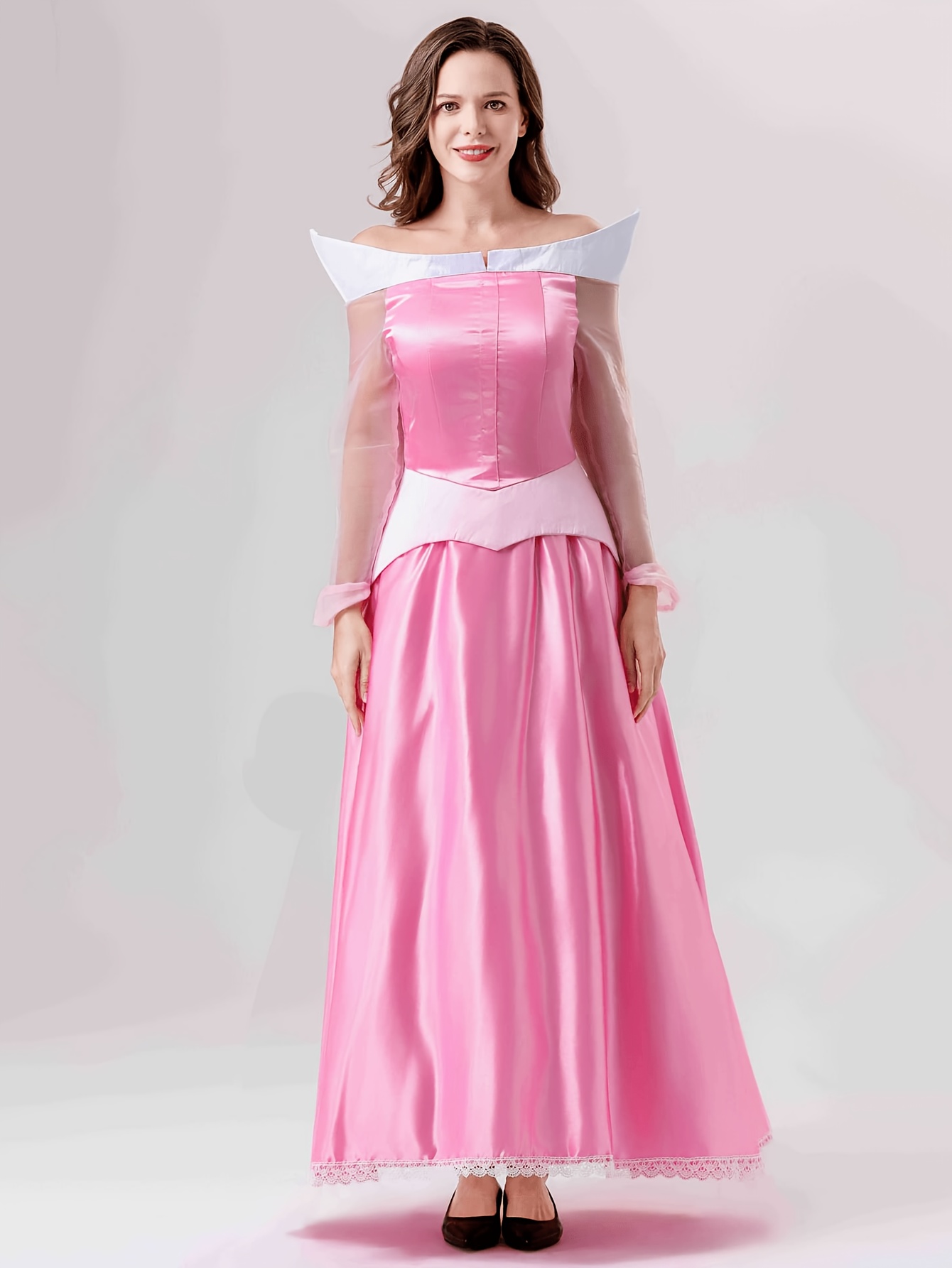 open lace back dress Princess Sleeping Beauty Aurora Costume Sexy Womens Halloween Costume main image 0