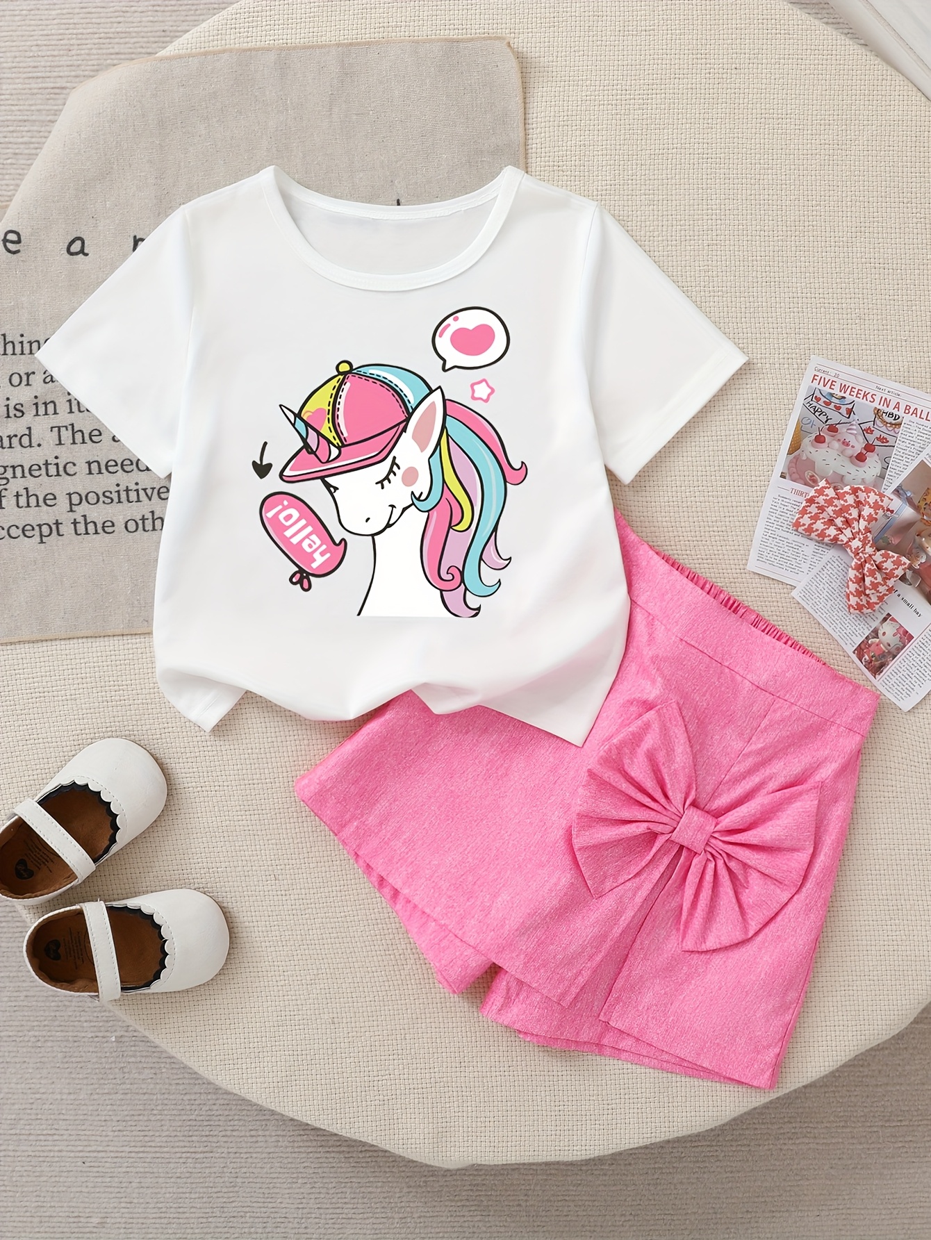 conjunto piezas niñas blusa corta cuello Temu El Salvador