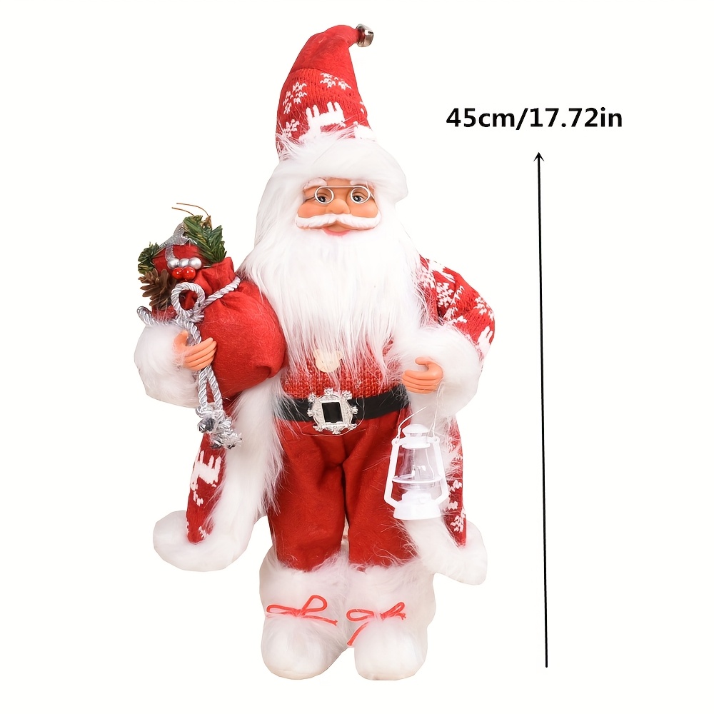 1pc 30/45cm Red Santa Christmas Decorations Ornaments With Gift Bag, Santa Window, Fireplace, Christmas Tree Decoration Supplies, New Year Gifts