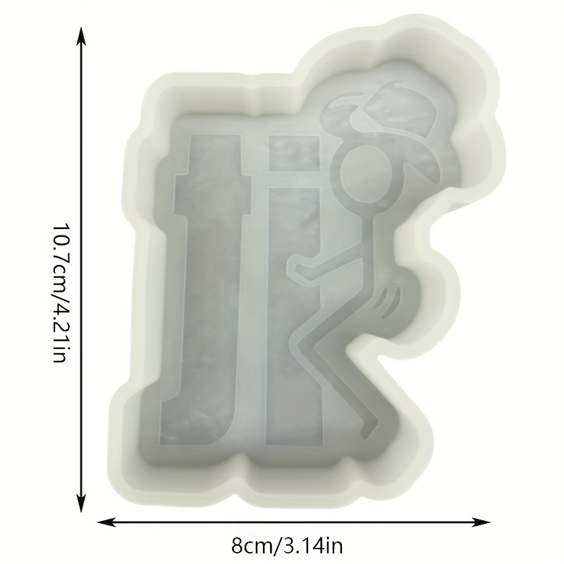 TEMU 1pc Virtual Seated Posture Silicone Mold For Car Air Freshener, Plaster, And Resin Liquid Crafting - Unique Irregular Shape, Ideal For Diy Home