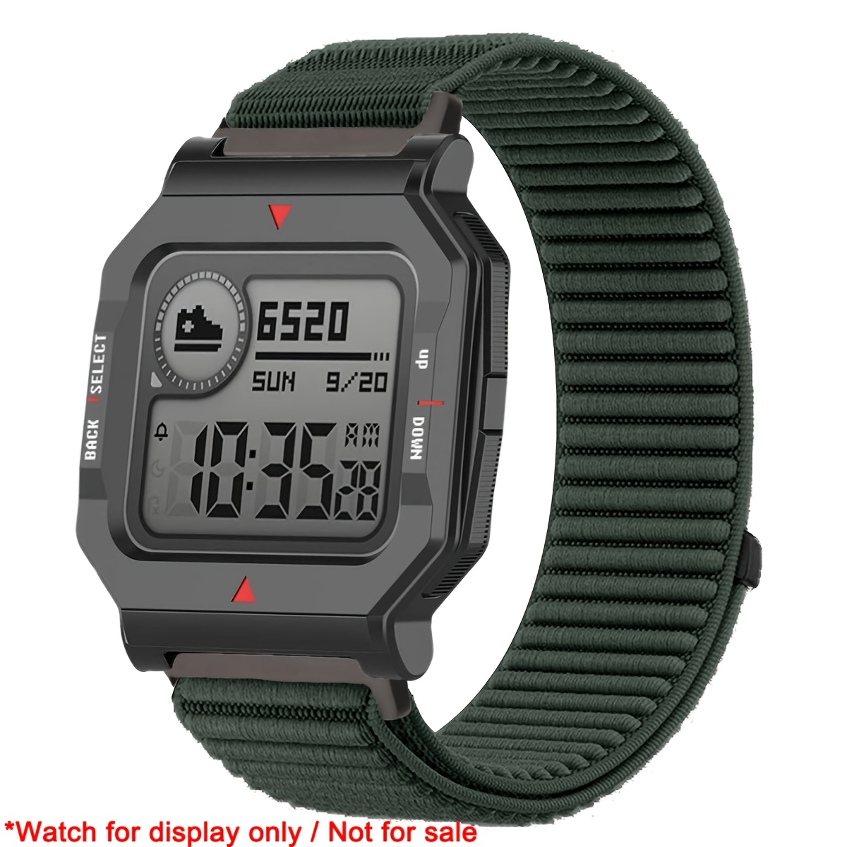 TEMU Bracelet de montre en nylon respirant à motif de sommet de montagne, compatible avec Neo, avec fermeture auto-agrippante, unisexe, bracelet de