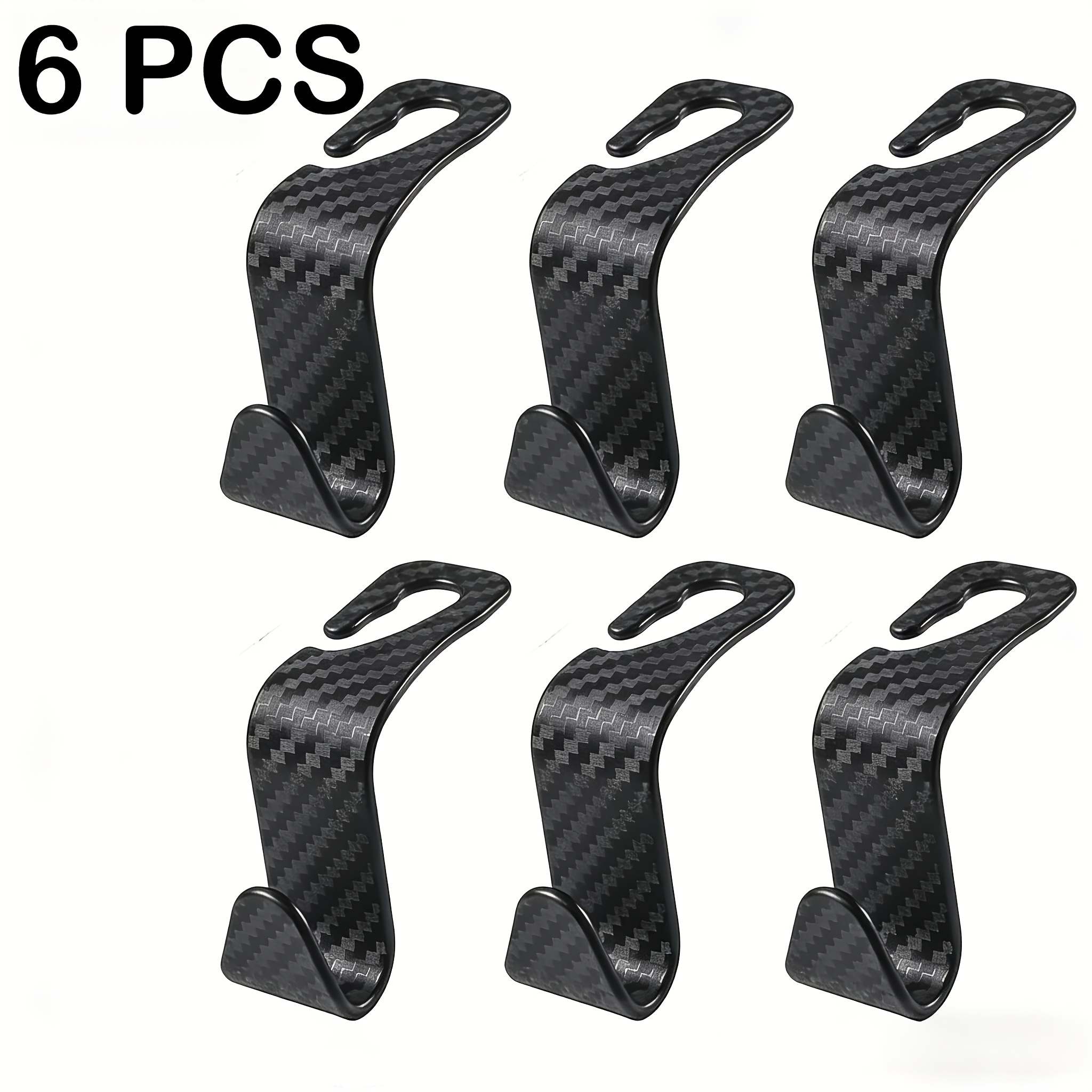 TEMU Carbon Fiber Hook, Rear Seat Storage Hanger, Suitable For Hanging Storage Of Handbags, Wallets, Clothes And Coats, The 2026 New Model Is A Great
