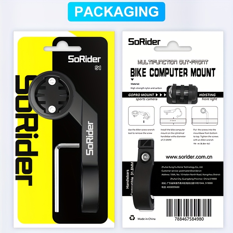 Image of 1pc Outdoor Bike Stand Compatible With Garmin, Xoss, Igpsport, Coospo Bike Computer, Plastic Bracket Combo Extension Bracket, Mountain Bike Additions