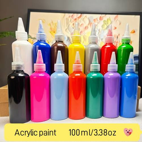 15 colors including basic specialty shades gel acrylic paint set non toxic professional craft grade paints in bottles for artists diy for adults 15 color range for walls canvas glass gel based formula for smooth