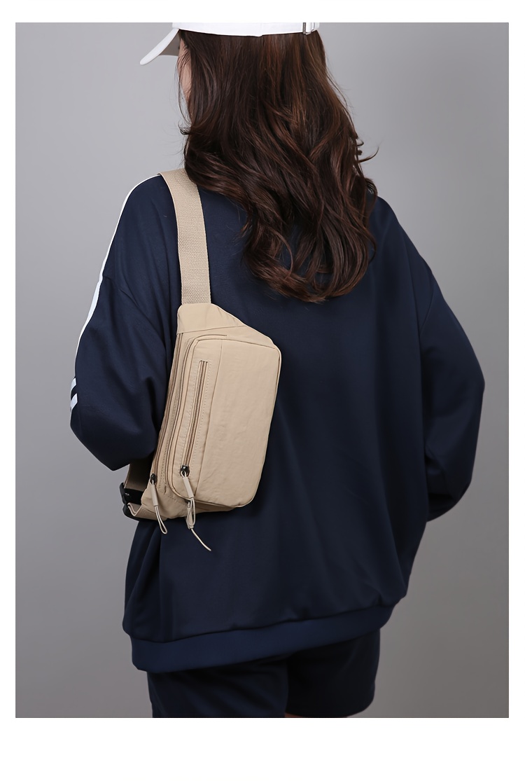 Unisex midjeväska i canvas med justerbar rem för resor_voghion.com