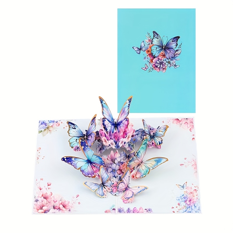 

1pc Floral 3d Pop-up Greeting Card - Personalized Paper Card For Birthdays, Anniversaries, Thank - All- Note Card With