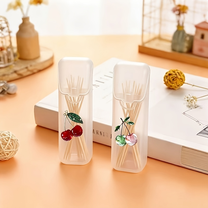 4pcs Tempting Cherry Pattern Portable Travel Storage Box