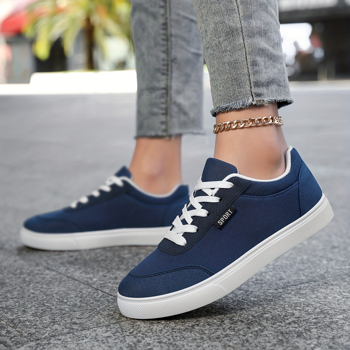 Casual Shoes Navy Ladies Sneakers Buy Stylestry Smart Casual Navy - Main Image