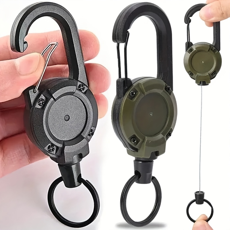 retractable u shaped keychain locking hook heavy Temu Mauritius