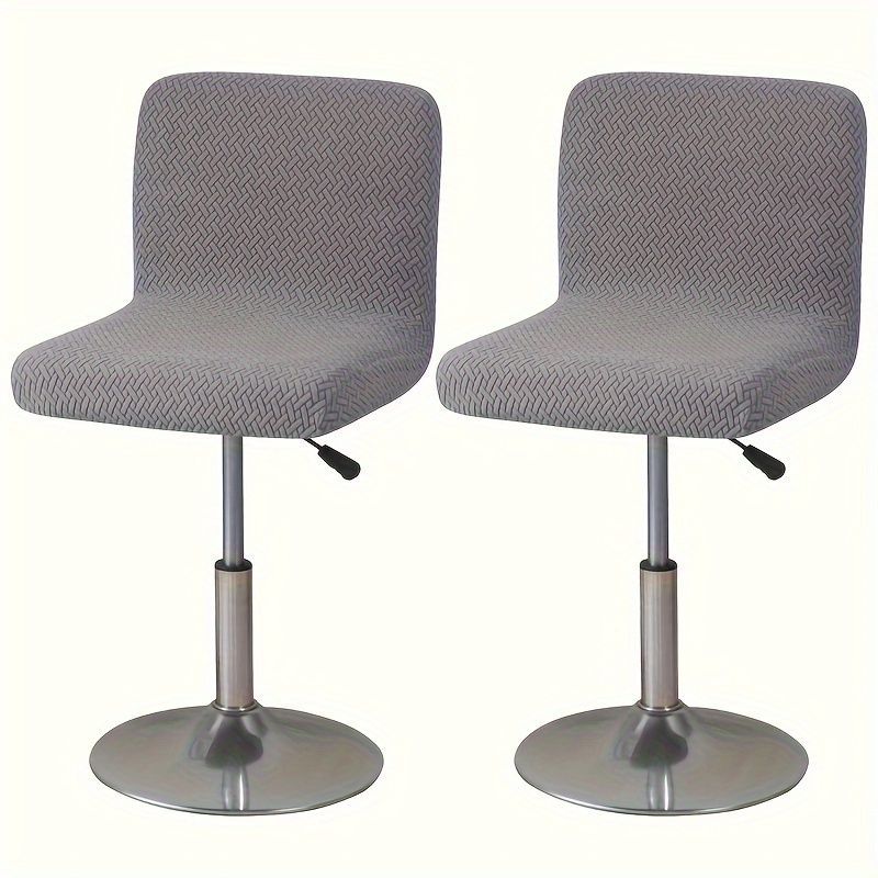 TEMU 2pcs Housses de tabouret rotatif jacquard de T, housses de chaise basse élastiques, housses de chaise de bar de restaurant