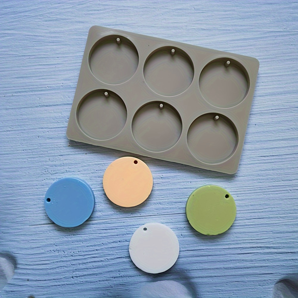 

1pc Round 6cm Silicone Soap Gypsum Wax Sheet Aromatherapy Mold Diy Pendant Jewelry Making Soap Mold