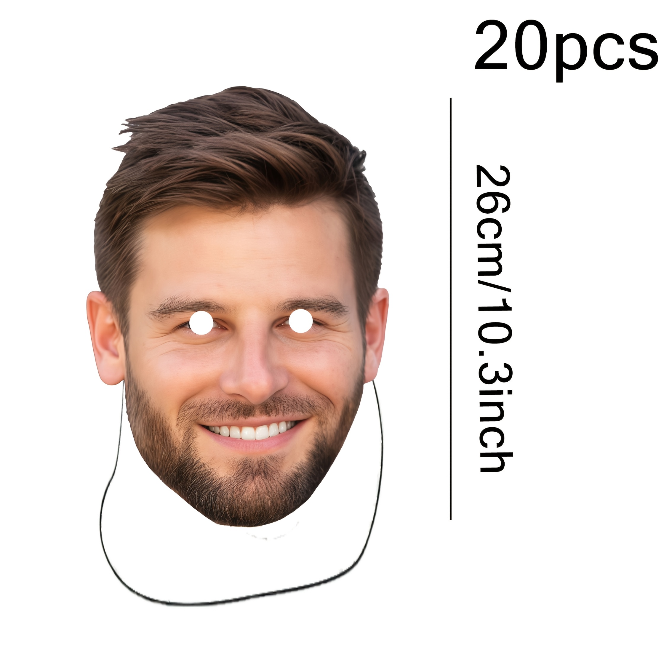 Personalized Photo Masks With Elastic Bands For Bachelorette Parties, Birthday Celebrations, And More